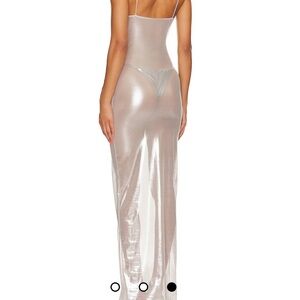 Elegant Silver Maxi Dress